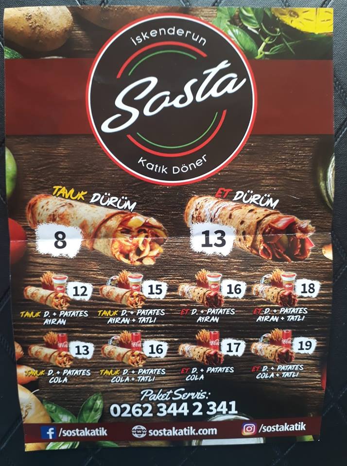 Sosta İskenderun Katık Döner İzmit